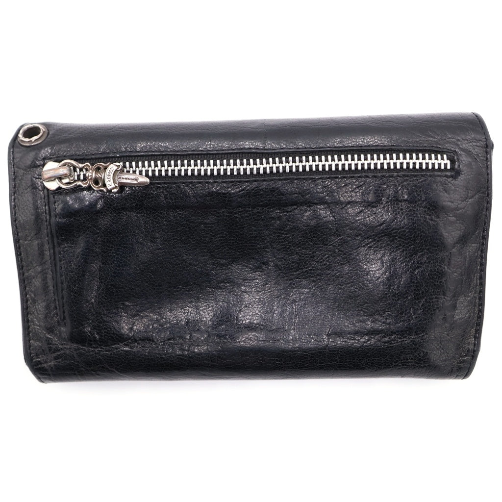 CHROME HEARTS(クロムハーツ) WAVE ウェーブ レザーウォレット 財布 ブラック