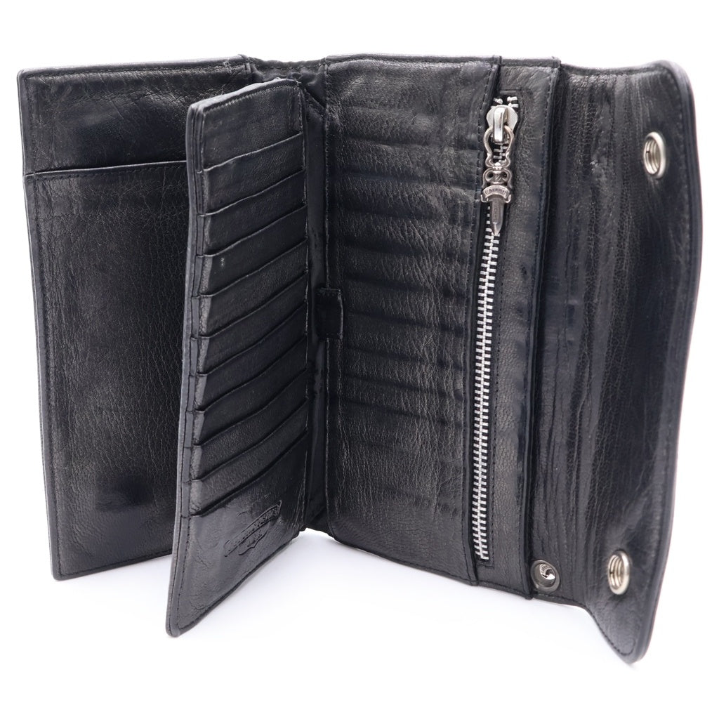 CHROME HEARTS(クロムハーツ) WAVE ウェーブ レザーウォレット 財布 ブラック