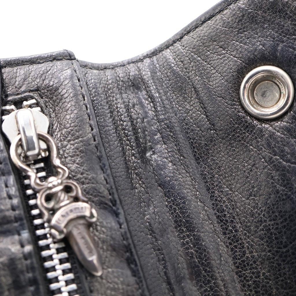 CHROME HEARTS(クロムハーツ) WAVE ウェーブ レザーウォレット 財布 ブラック
