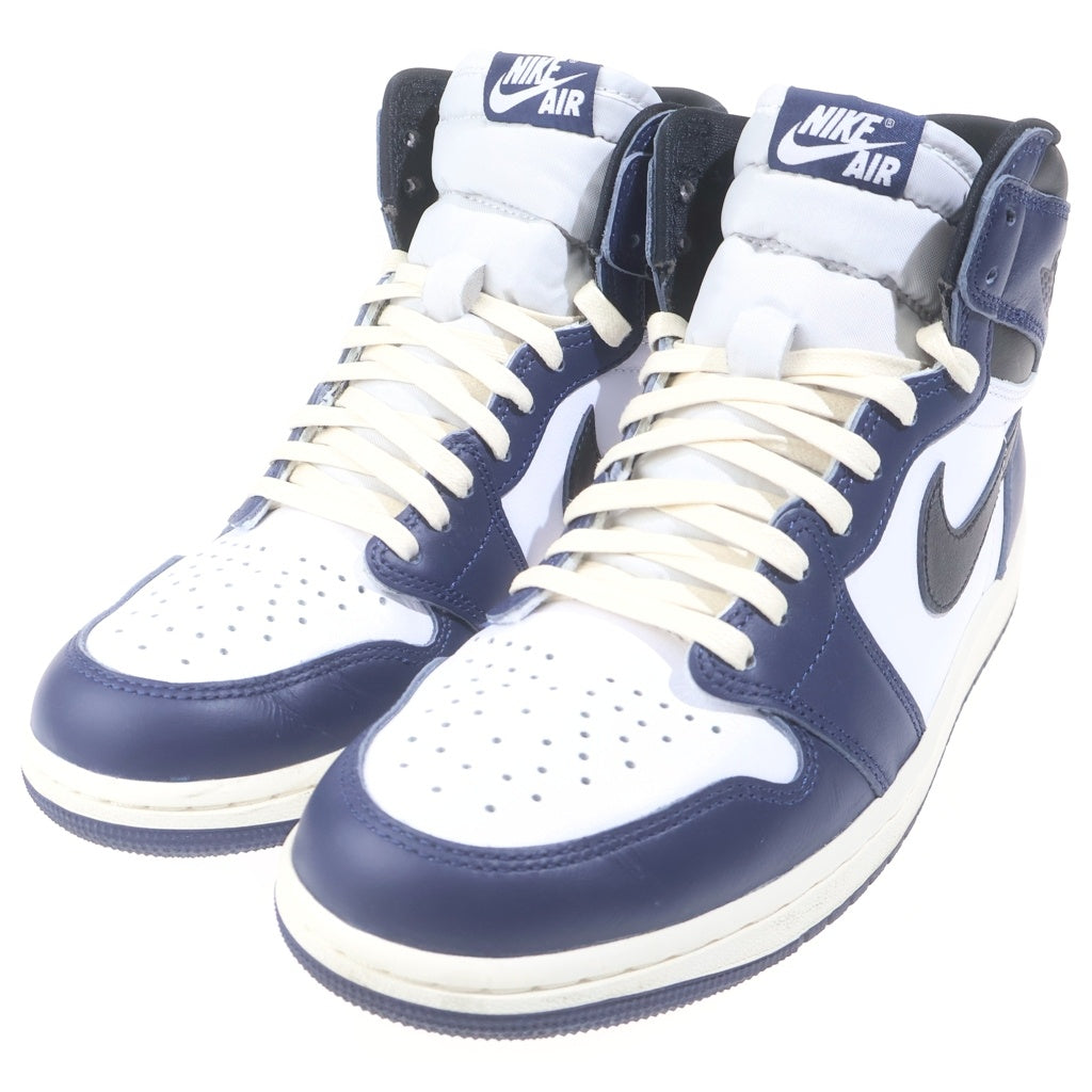 NIKE(ナイキ) AIR JORDAN 1 RETRO HIGH OG MIDNIGHT NAVY エアジョーダン1 ミッドナイトネイビー ハイカットスニーカー ネイビー/ホワイト US9/27cm DZ5485-401