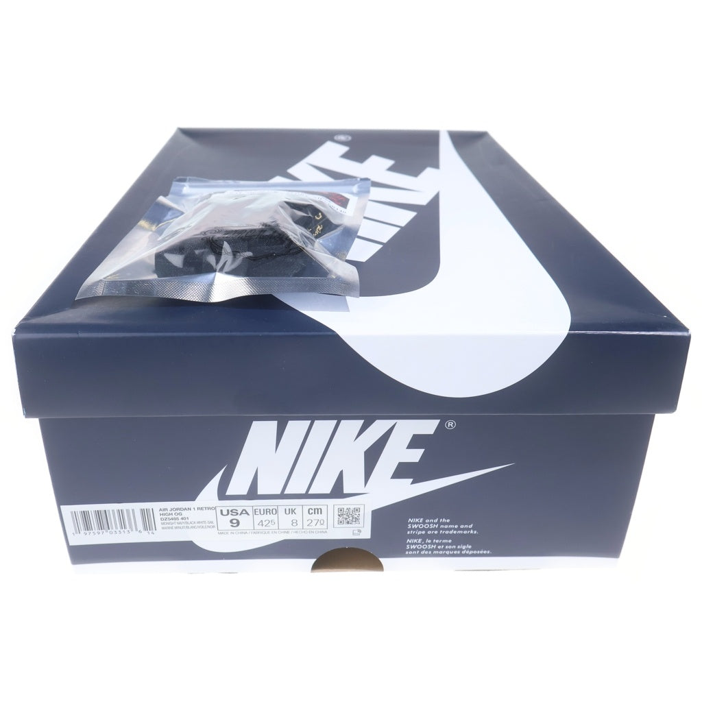 NIKE(ナイキ) AIR JORDAN 1 RETRO HIGH OG MIDNIGHT NAVY エアジョーダン1 ミッドナイトネイビー ハイカットスニーカー ネイビー/ホワイト US9/27cm DZ5485-401