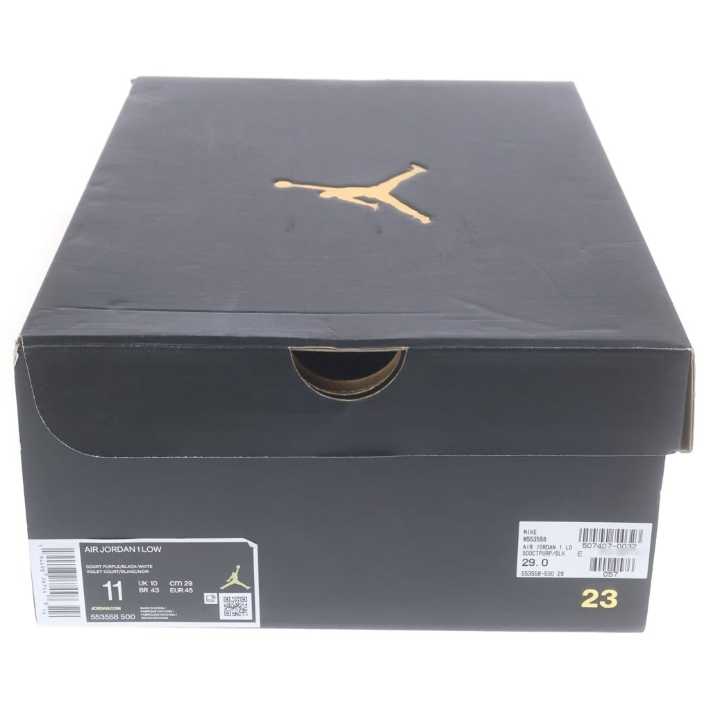 NIKE(ナイキ) AIR JORDAN 1 LOW Court Purple エアジョーダン 1 コートパープル ローカットスニーカー ホワイト/パープル US11/29cm 553558-500
