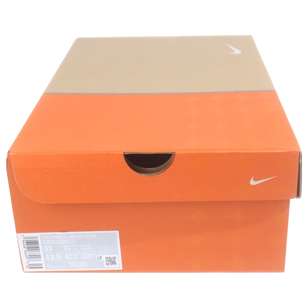 NIKE(ナイキ) AIR FORCE 1 LOW RETRO QS WEST INDIES エアフォース1 ウエストインディーズ ローカットスニーカー ホワイト/イエロー US11/29cm DX1156-101