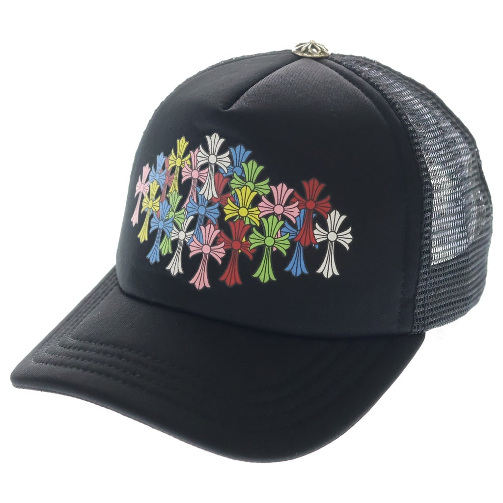 CHROME HEARTS(クロムハーツ) MULTI COLOR SEMETERY CROSS TRUCKER CAP マルチセメタリークロスプリントトラッカーキャップ ブラック