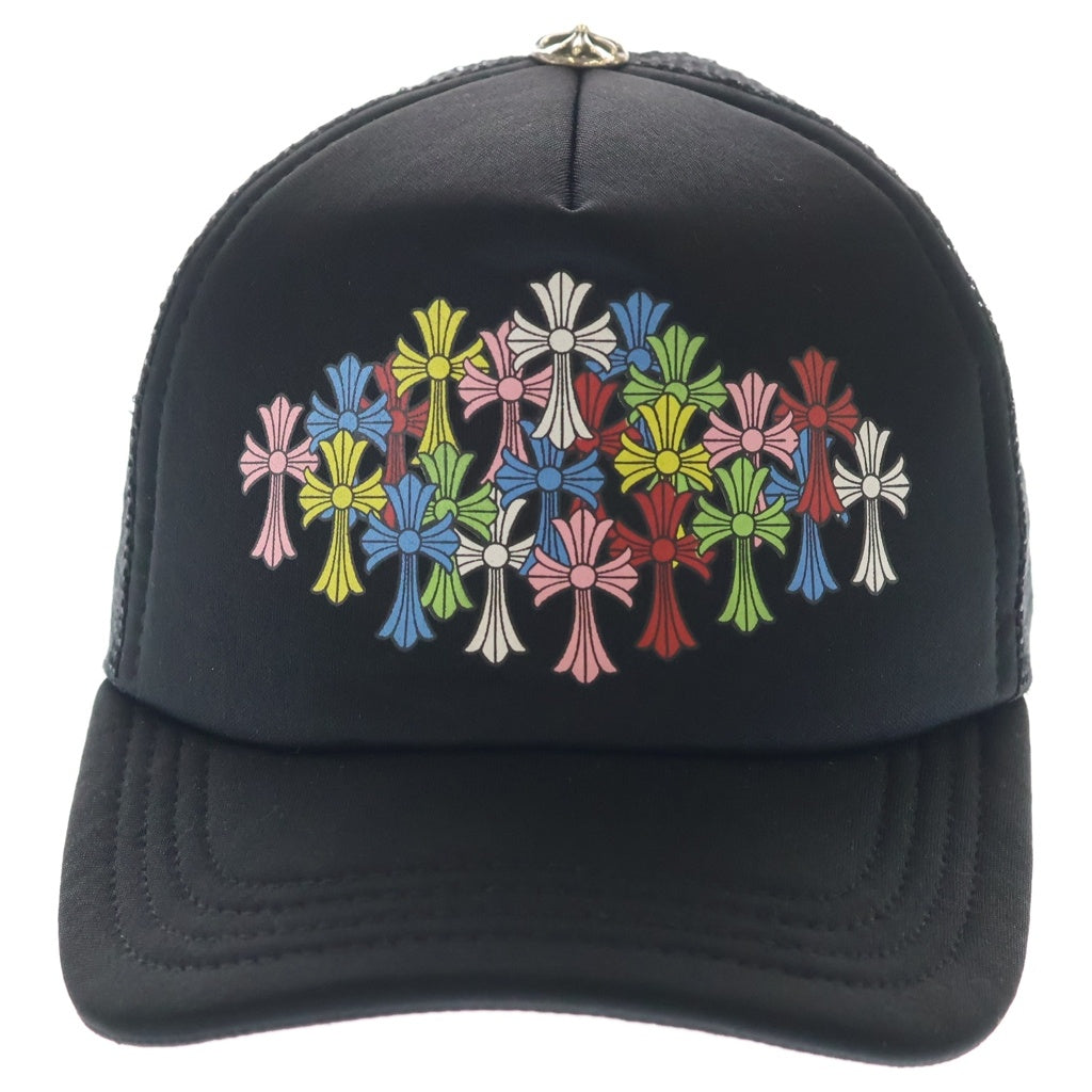 CHROME HEARTS(クロムハーツ) MULTI COLOR SEMETERY CROSS TRUCKER CAP マルチセメタリークロスプリントトラッカーキャップ ブラック