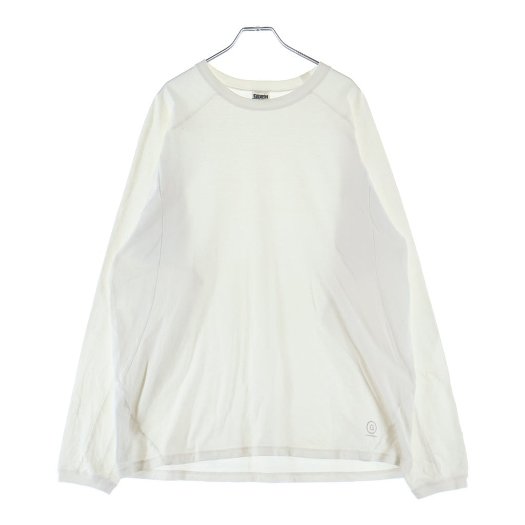 GOODENOUGH(グッドイナフ) 00s パッチワーク フロントGロゴ クルーネック 長袖Tシャツ カットソー ホワイト