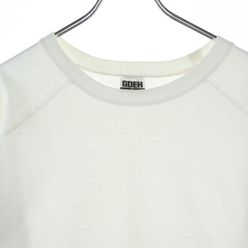 GOODENOUGH(グッドイナフ) 00s パッチワーク フロントGロゴ クルーネック 長袖Tシャツ カットソー ホワイト