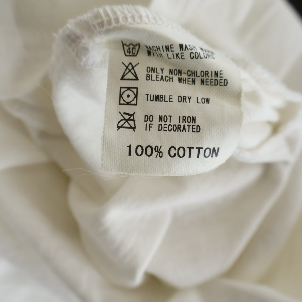 GOODENOUGH(グッドイナフ) 00s パッチワーク フロントGロゴ クルーネック 長袖Tシャツ カットソー ホワイト
