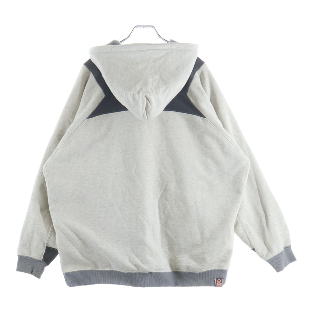 NO BRAND(ノーブランド) 【TAR トーキョーエアランナー】00s TAR COMMUNICATIONS HOODIE W～E グラフィックプリント リバーシブル ジップアップ プルオーバースウェットパーカー グレー