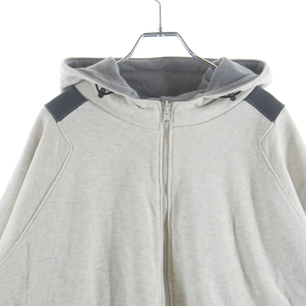 NO BRAND(ノーブランド) 【TAR トーキョーエアランナー】00s TAR COMMUNICATIONS HOODIE W～E グラフィックプリント リバーシブル ジップアップ プルオーバースウェットパーカー グレー