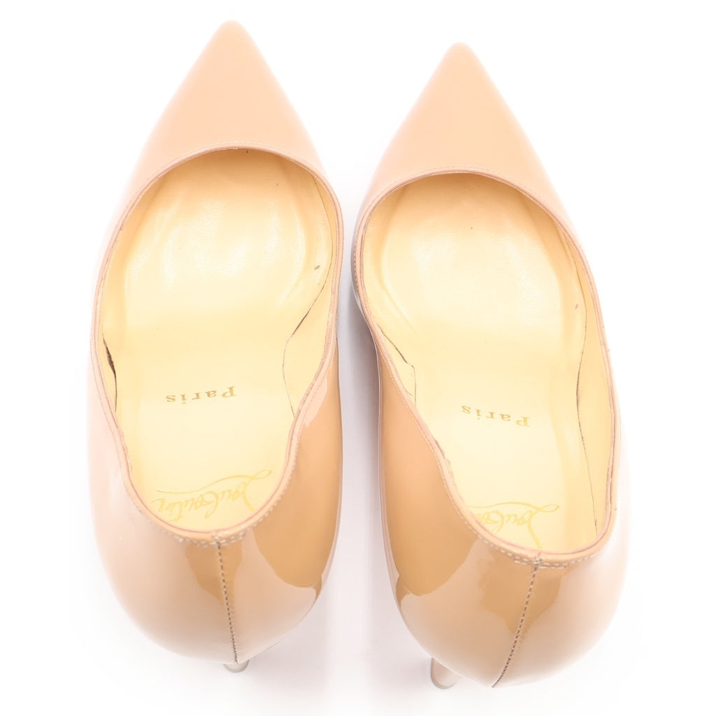 CHRISTIAN LOUBOUTIN(クリスチャンルブタン) PIGALLE PLATO 100 PATENT ポインテッドトゥ パテントレザーパンプス ベージュ ハイヒール 3160512 レディース