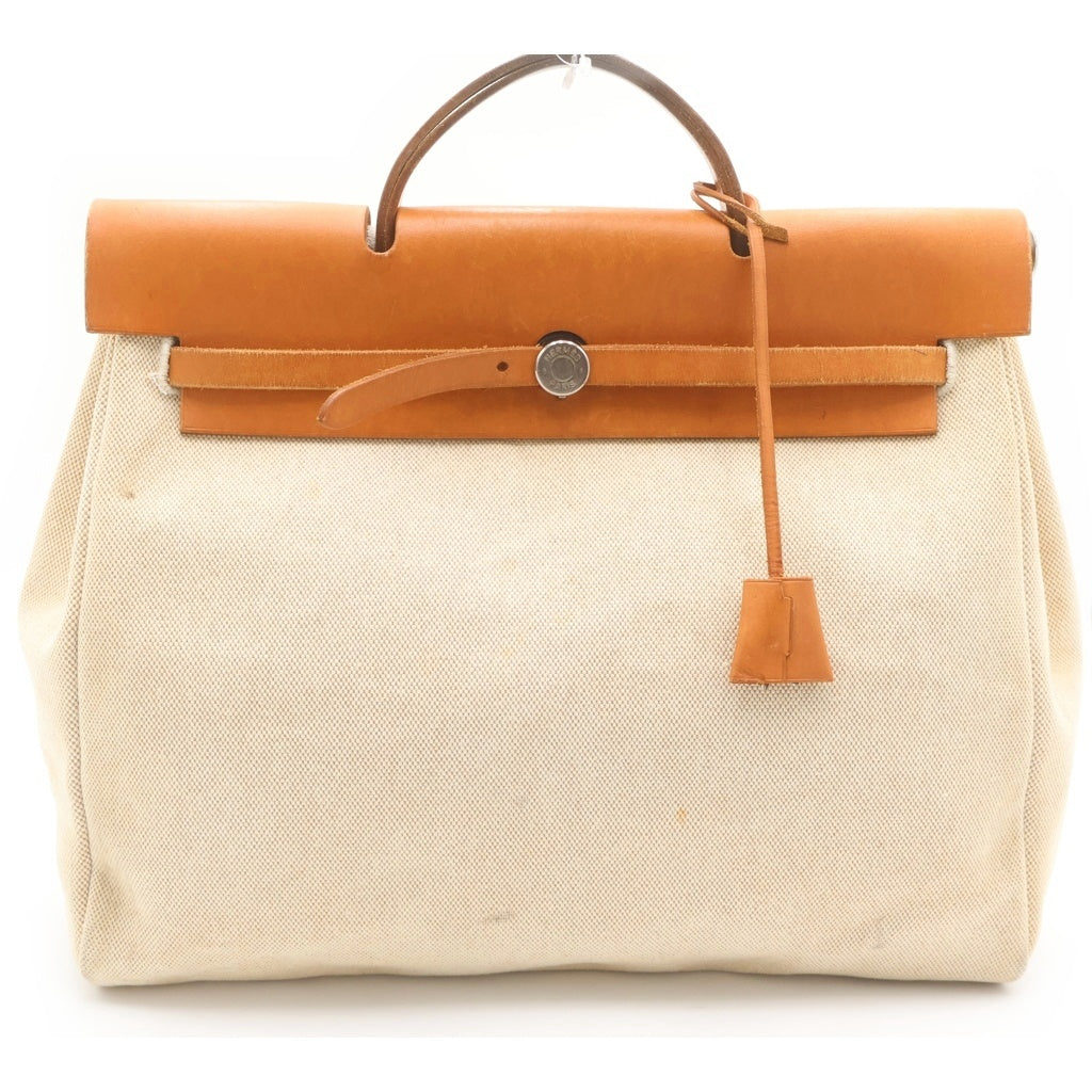 HERMES(エルメス) エールバッグPM トワルオフシェ ヴァッシュハンター キャメル ハンドバッグ トートバッグ ベージュ/ブラウン レディース