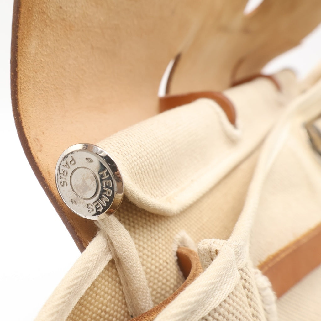 HERMES(エルメス) エールバッグPM トワルオフシェ ヴァッシュハンター キャメル ハンドバッグ トートバッグ ベージュ/ブラウン レディース