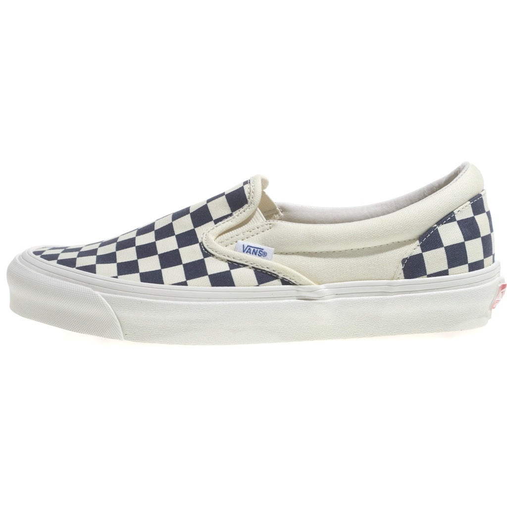 VANS(ヴァンズ) Vault OG Classic Slip-On ボルト チェッカーボード クラシック スリッポン ローカットスニーカー ホワイト/ネイビー US9.5/27.5cm VN0A32QNP4I