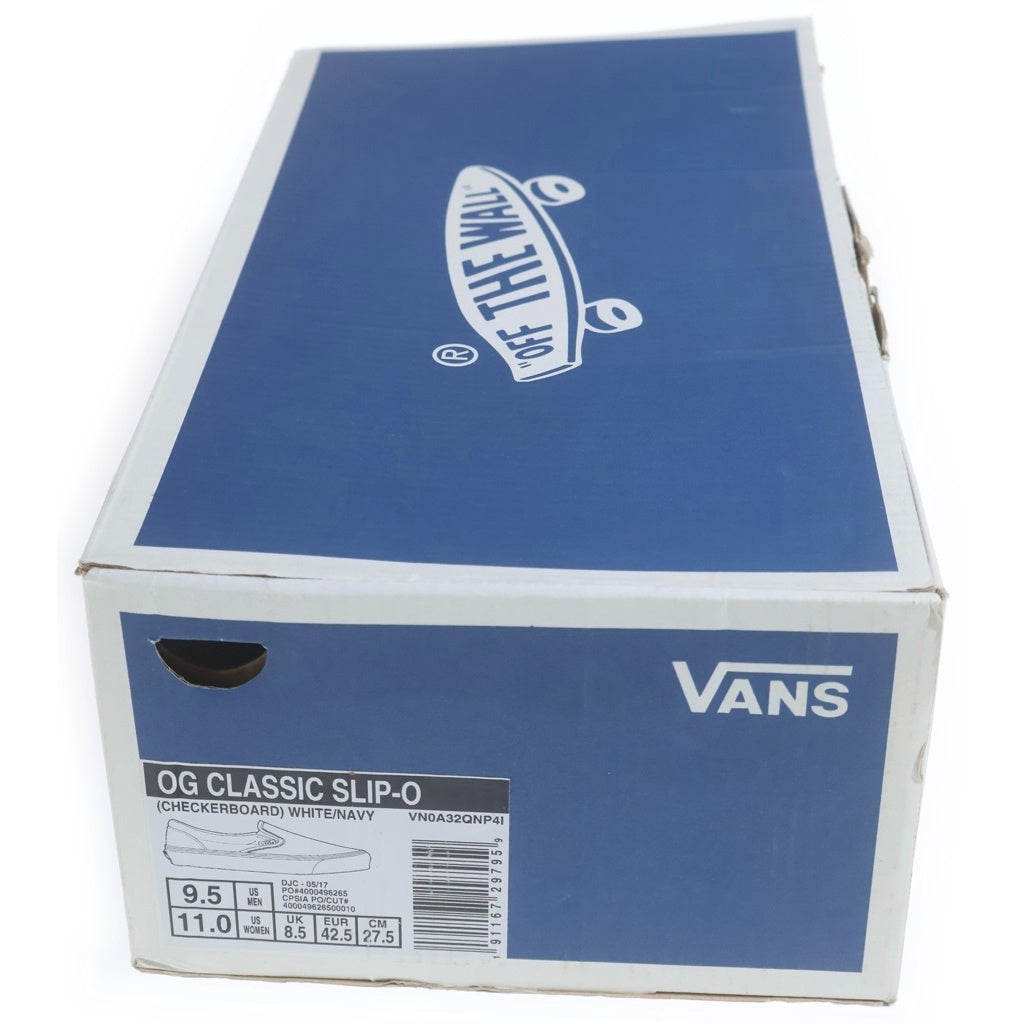 VANS(ヴァンズ) Vault OG Classic Slip-On ボルト チェッカーボード クラシック スリッポン ローカットスニーカー ホワイト/ネイビー US9.5/27.5cm VN0A32QNP4I