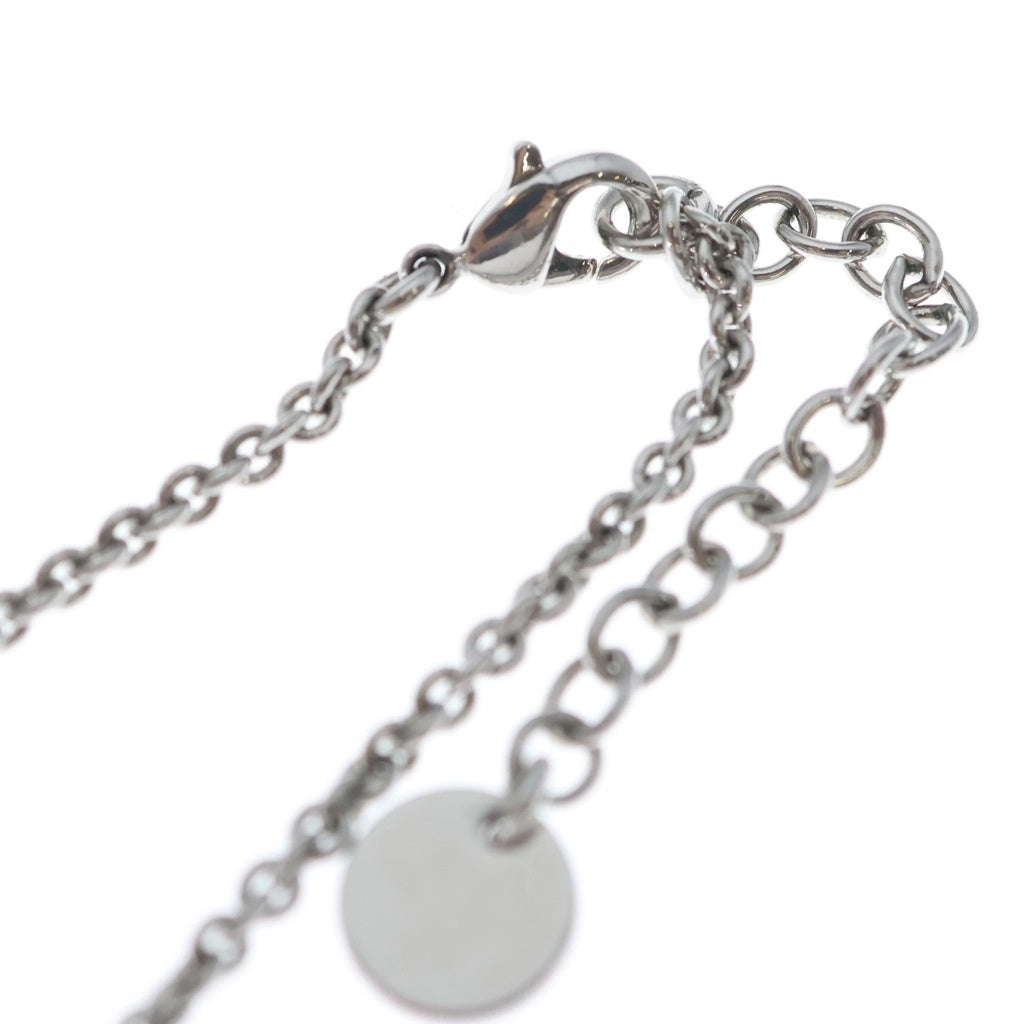 Christian Dior(クリスチャンディオール) Petit CDロゴ ラインストーン ネックレス ペンダント チェーン シルバー N2241WOMCY_D001