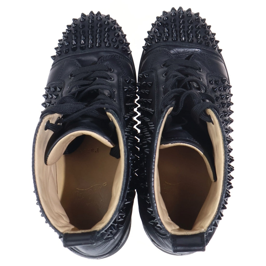 CHRISTIAN LOUBOUTIN(クリスチャンルブタン) Louis Spikes スパイクスタッズ レザー ハイカットスニーカー ブラック