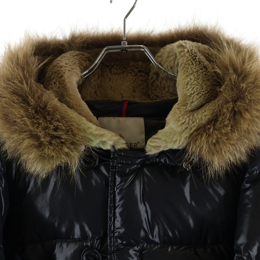 MONCLER(モンクレール) BULGARIE GIUBBOTTO ブルガリ ラビットウール ファー付き ダウンジャケット フーディ ブラック Z7HJ787