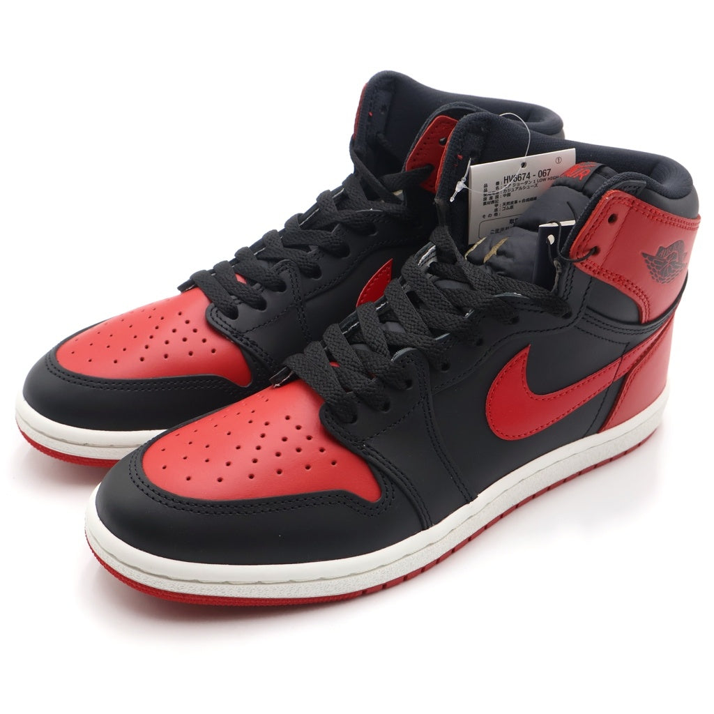 NIKE(ナイキ) AIR JORDAN 1 HIGH 85 BRED エアジョーダン 1 85 ブレッド ハイカットスニーカー ブラック/レッド US10.5/28.5cm HV6674-067