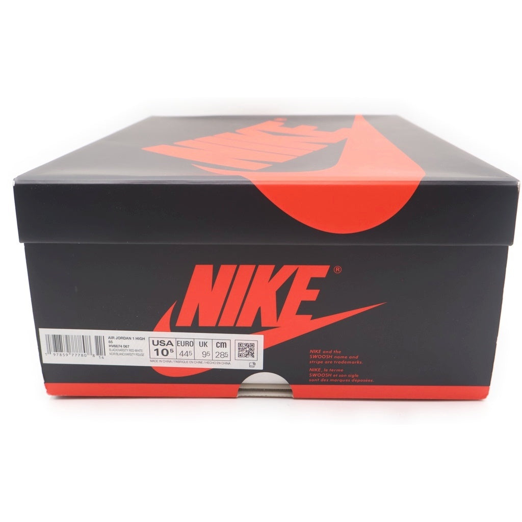 NIKE(ナイキ) AIR JORDAN 1 HIGH 85 BRED エアジョーダン 1 85 ブレッド ハイカットスニーカー ブラック/レッド US10.5/28.5cm HV6674-067
