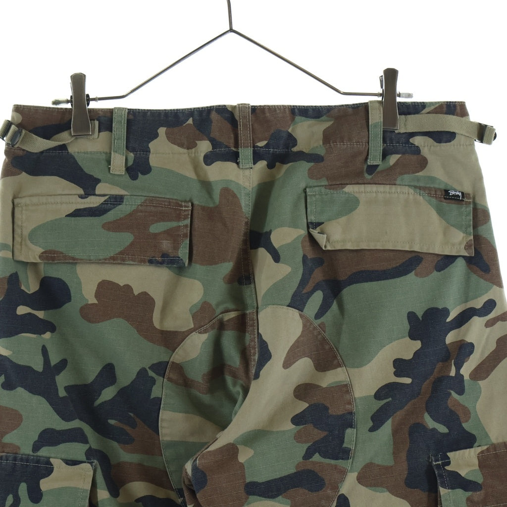STUSSY(ステューシー) Ripstop Surplus Cargo Pant カモ柄 リップストップ カーゴパンツ カーキ