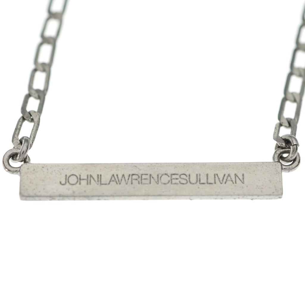 JOHN LAWRENCE SULLIVAN(ジョンローレンスサリバン) ロゴプレート ミックスチェーン ネックレス シルバー