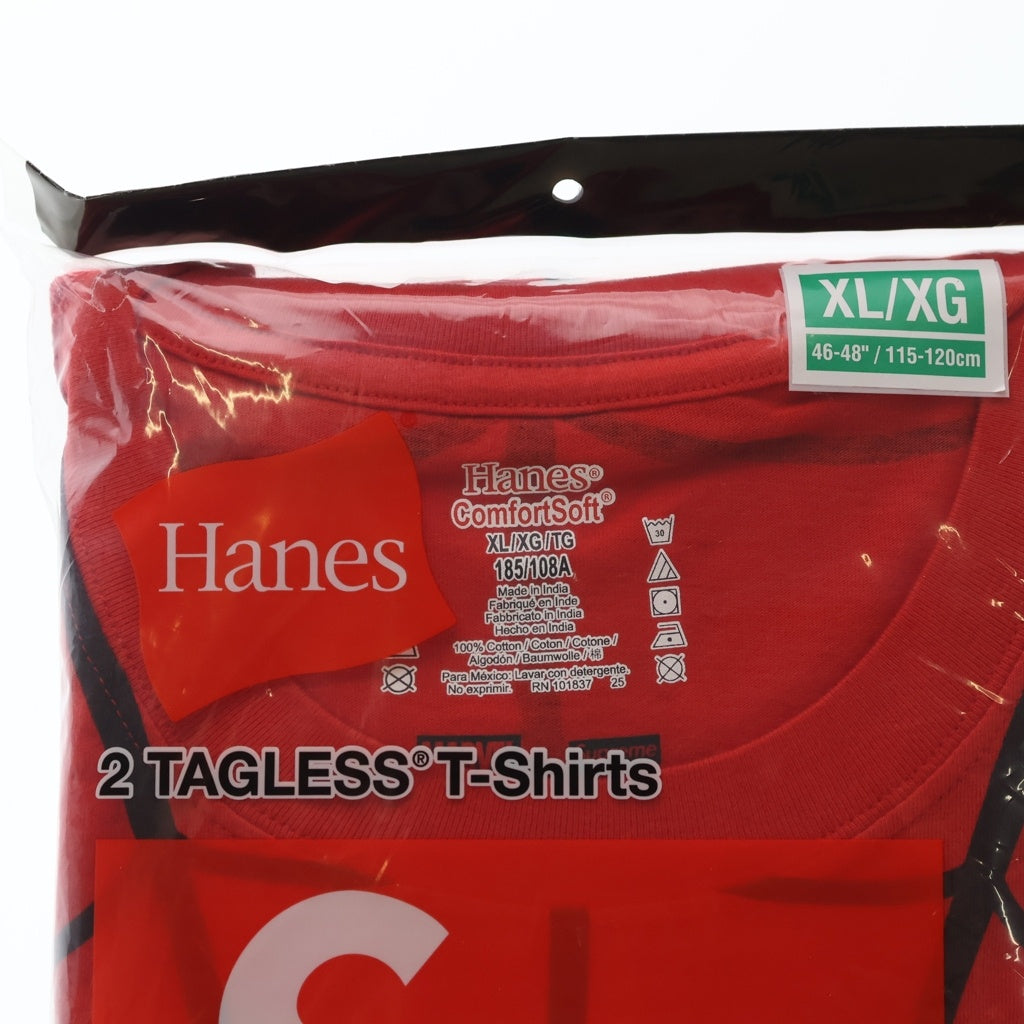 SUPREME(シュプリーム) 26SS × Hanes Spider-Man Tagless Tees RED 2 Pack ヘインズ スパイダーマン タグレス クルーネック 半袖Tシャツ 2パック レッド