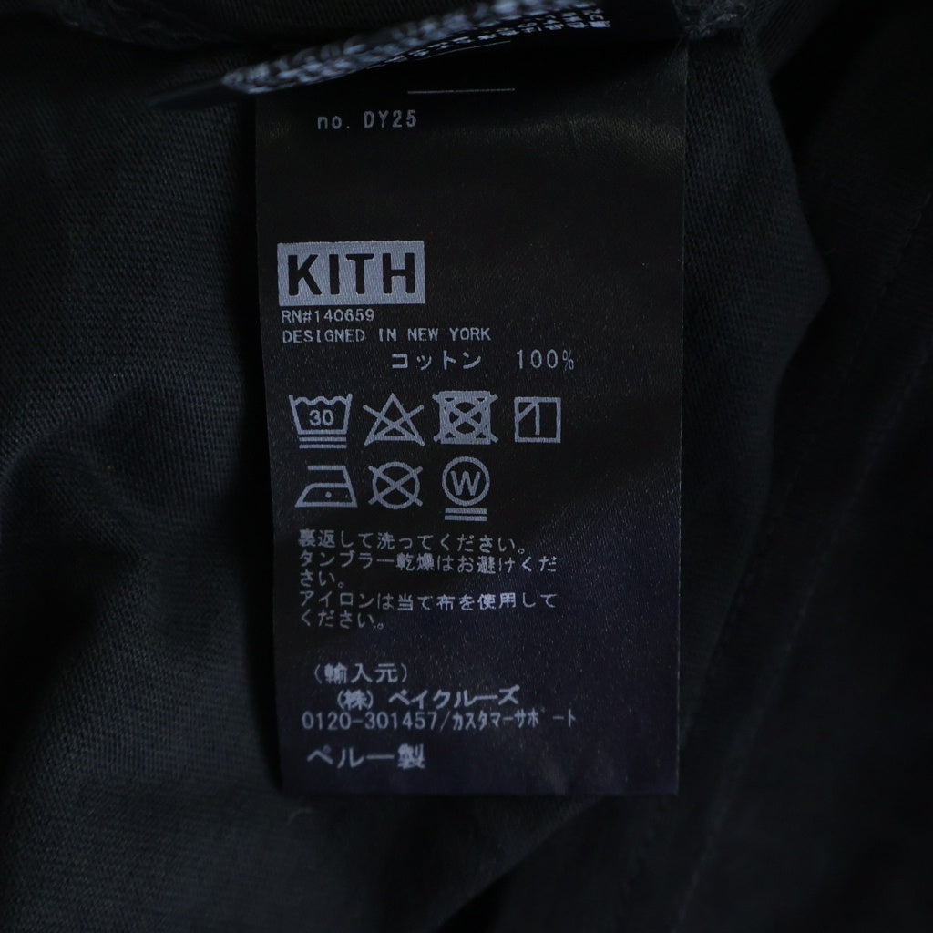 KITH(キス) 22SS × TOM FABIA TRIPTYCH L/S TEE トムファビア フォトプリント クルーネック 長袖Tシャツ カットソー ブラック 22-070-060-0001-3-0