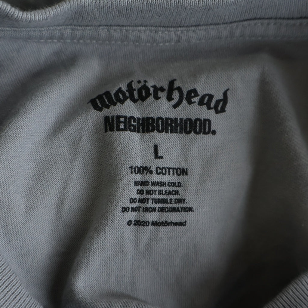 NEIGHBORHOOD(ネイバーフッド) 20AW × MOTORHEAD L/S Tee モーターヘッド グラフィックロゴプリント クルーネック 長袖Tシャツ カットソー グレー
