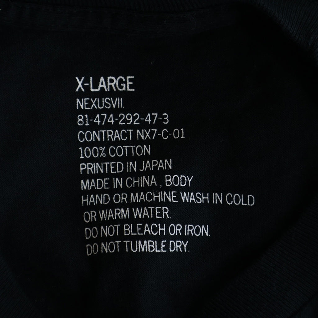 NEXUS7(ネクサスセブン) Bones L/S Tee ボーンズ プリント クルーネック 長袖Tシャツ カットソー ブラック RRS-NSM-T0B