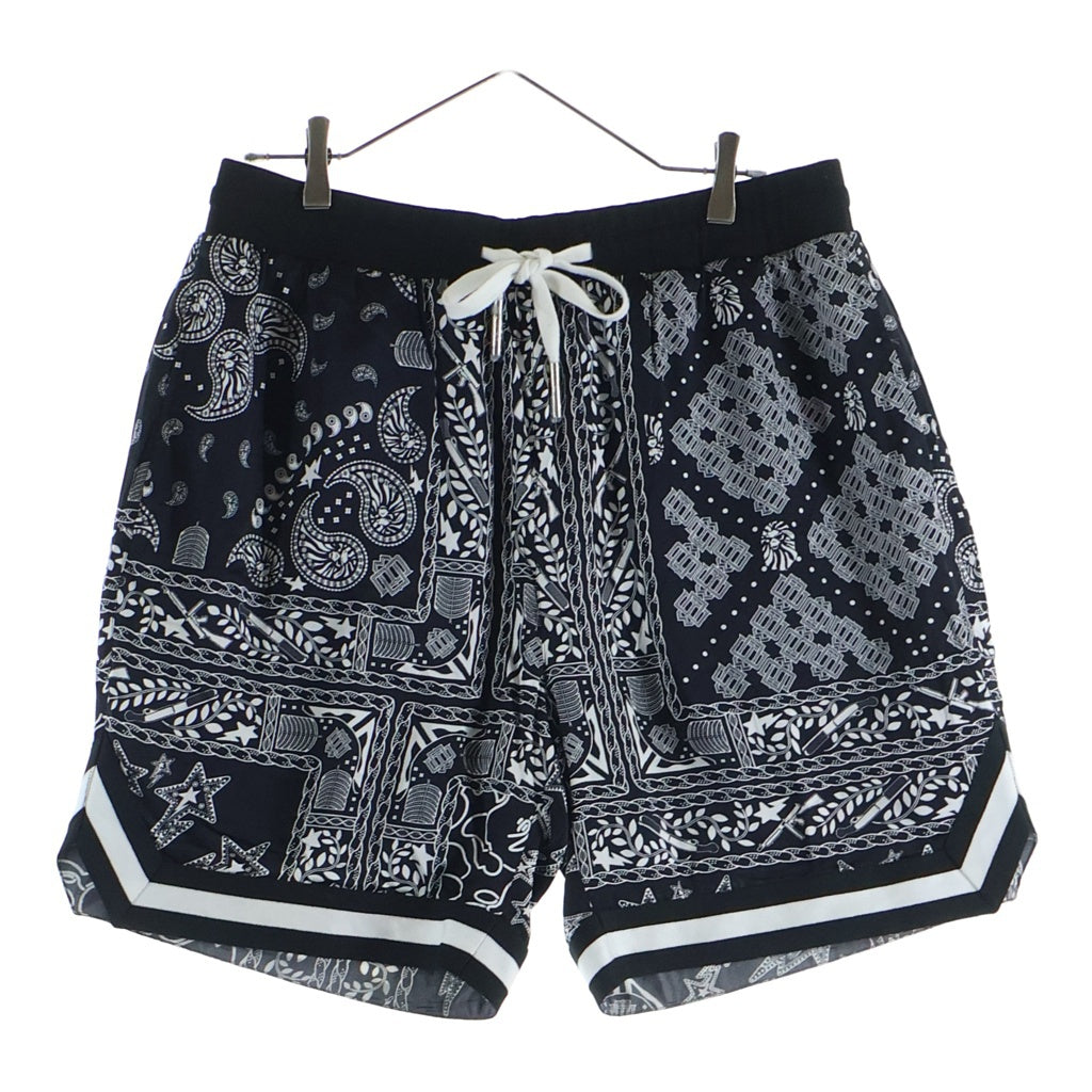 A BATHING APE(アベイシングエイプ) ベイプブラック ペイズリー柄 シルク ショーツ ハーフパンツ ブラック BBKSPSP2115MG