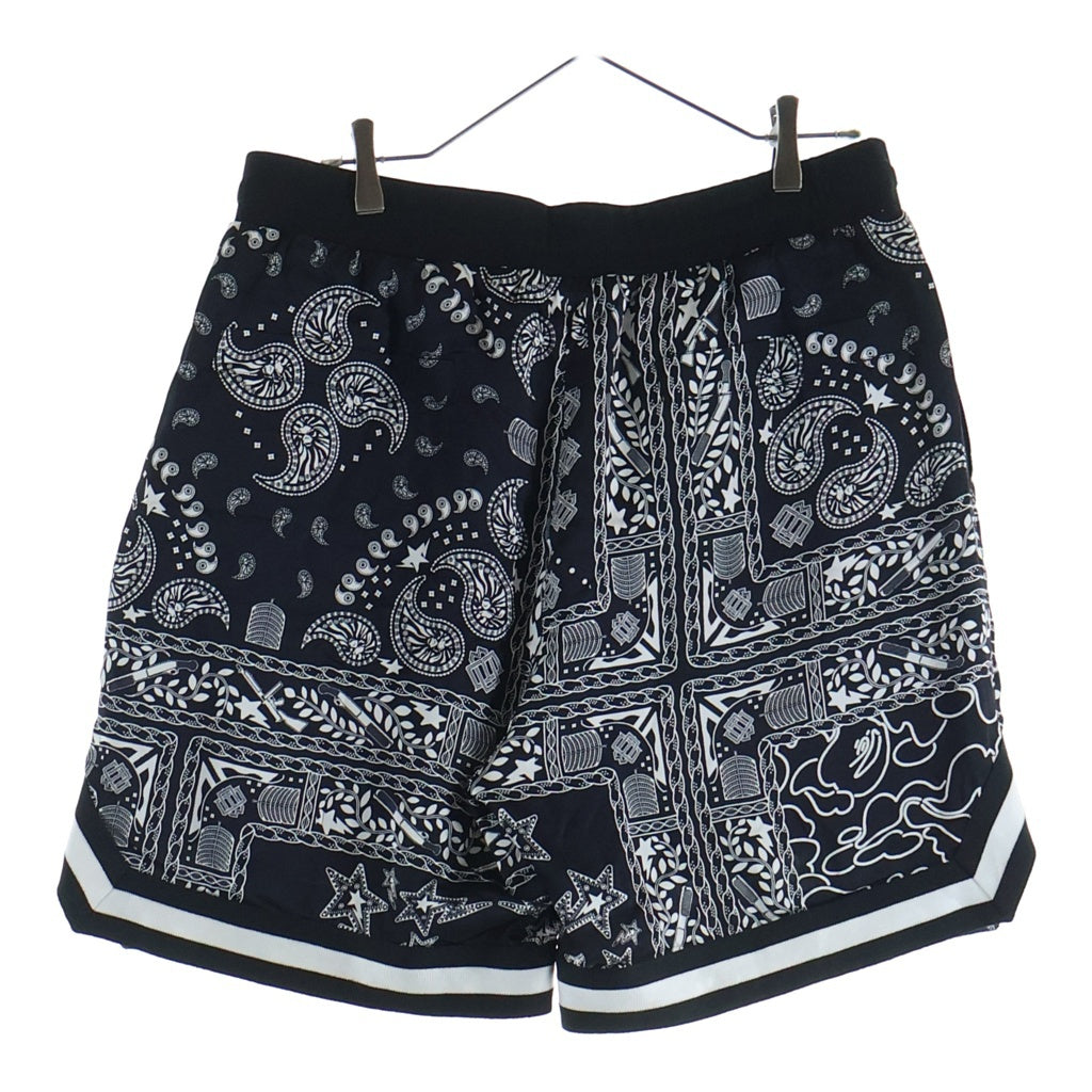 A BATHING APE(アベイシングエイプ) ベイプブラック ペイズリー柄 シルク ショーツ ハーフパンツ ブラック BBKSPSP2115MG