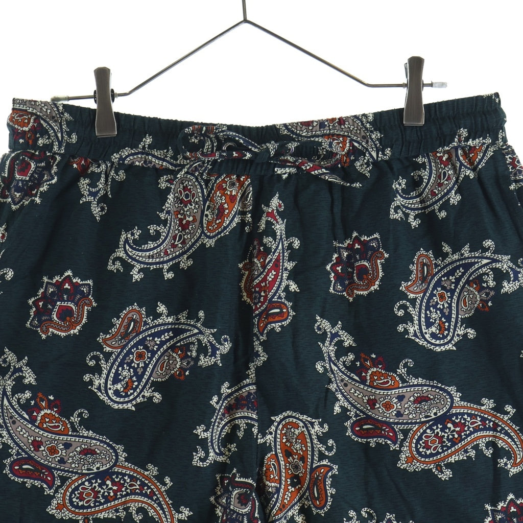 KITH(キス) 21SS Silk Cotton Printed Active Shorts ペイズリー柄 シルクショーツ ハーフパンツ グリーン 21-032-060-0012-2-0