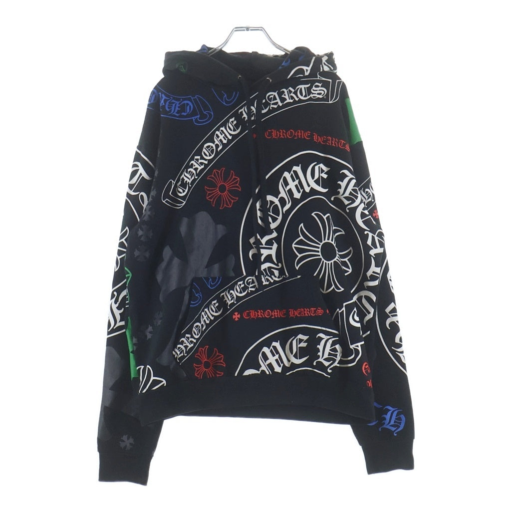 CHROME HEARTS(クロムハーツ) STENCIL HOODIE ステンシルプリント プルオーバーパーカー フーディー ブラック
