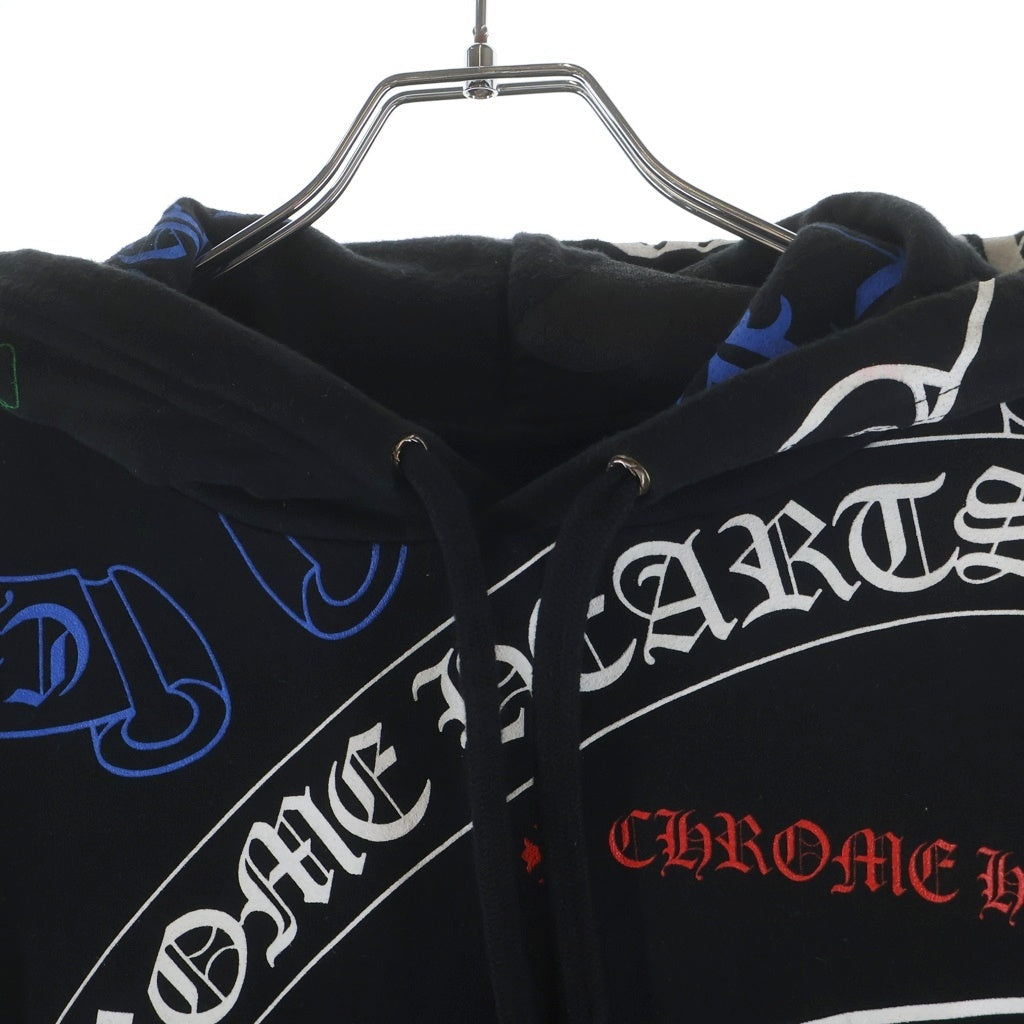 CHROME HEARTS(クロムハーツ) STENCIL HOODIE ステンシルプリント プルオーバーパーカー フーディー ブラック