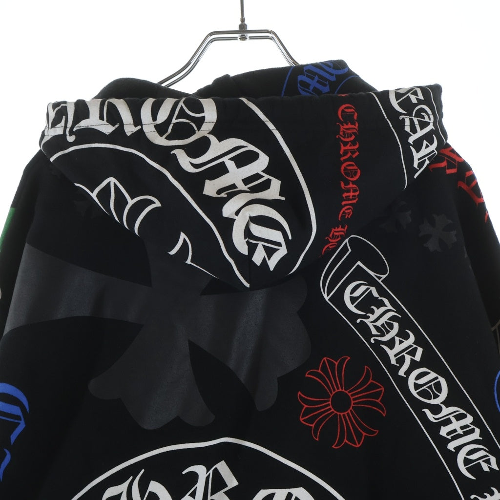CHROME HEARTS(クロムハーツ) STENCIL HOODIE ステンシルプリント プルオーバーパーカー フーディー ブラック