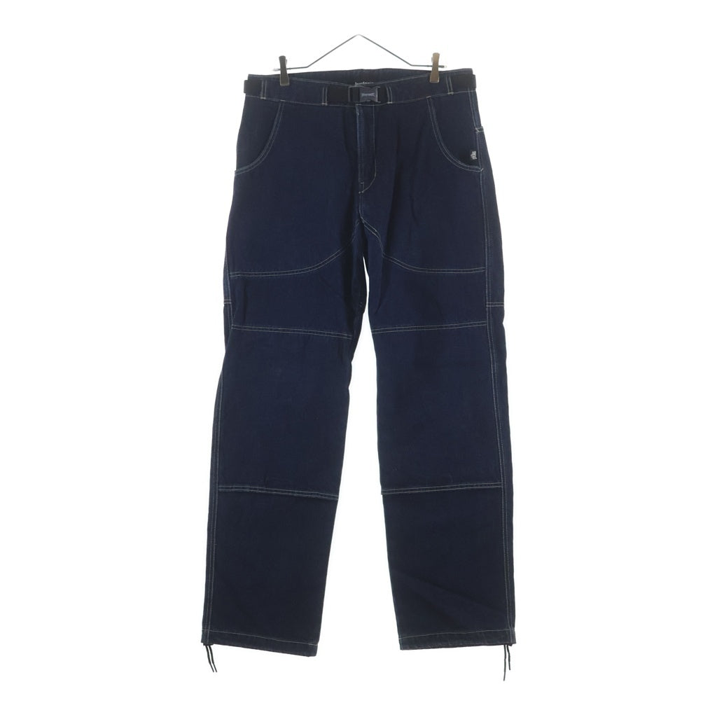 HYSTERIC GLAMOUR(ヒステリックグラマー) アジャスター付き ジッパーフライ デニム切替 ワイド バギーパンツ インディゴ 2AP-2095
