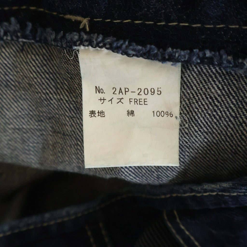HYSTERIC GLAMOUR(ヒステリックグラマー) アジャスター付き ジッパーフライ デニム切替 ワイド バギーパンツ インディゴ 2AP-2095