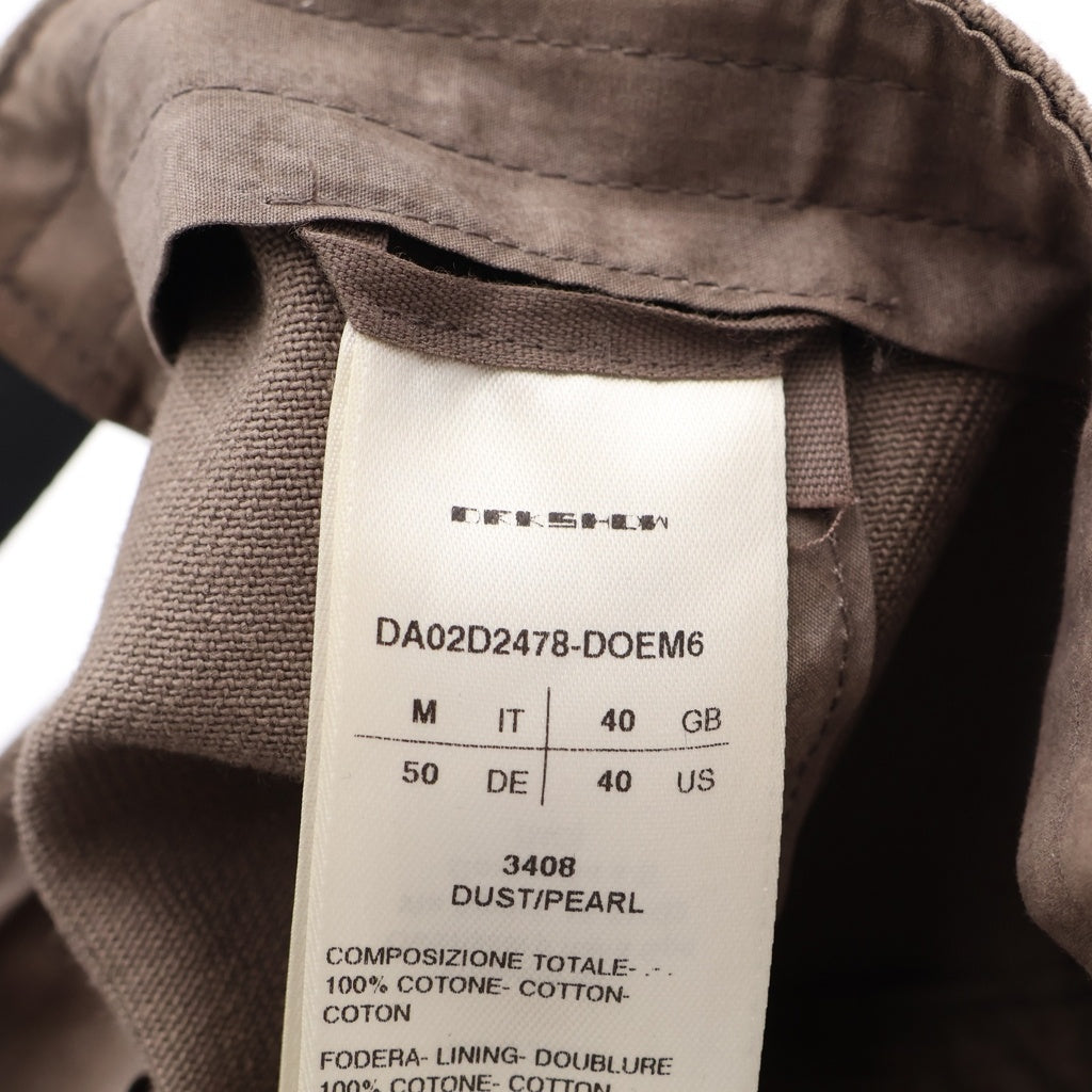 Rick Owens(リックオウエンス) 24AW BASEBALL CAP フロントロゴエンブロイダリー ベースボールキャップ 帽子 ベージュ DA02D2478-DOEM6