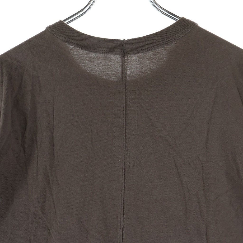 Rick Owens(リックオウエンス) Level クルーネック 半袖Tシャツ カットソー ブラウン RU02B2265-JA