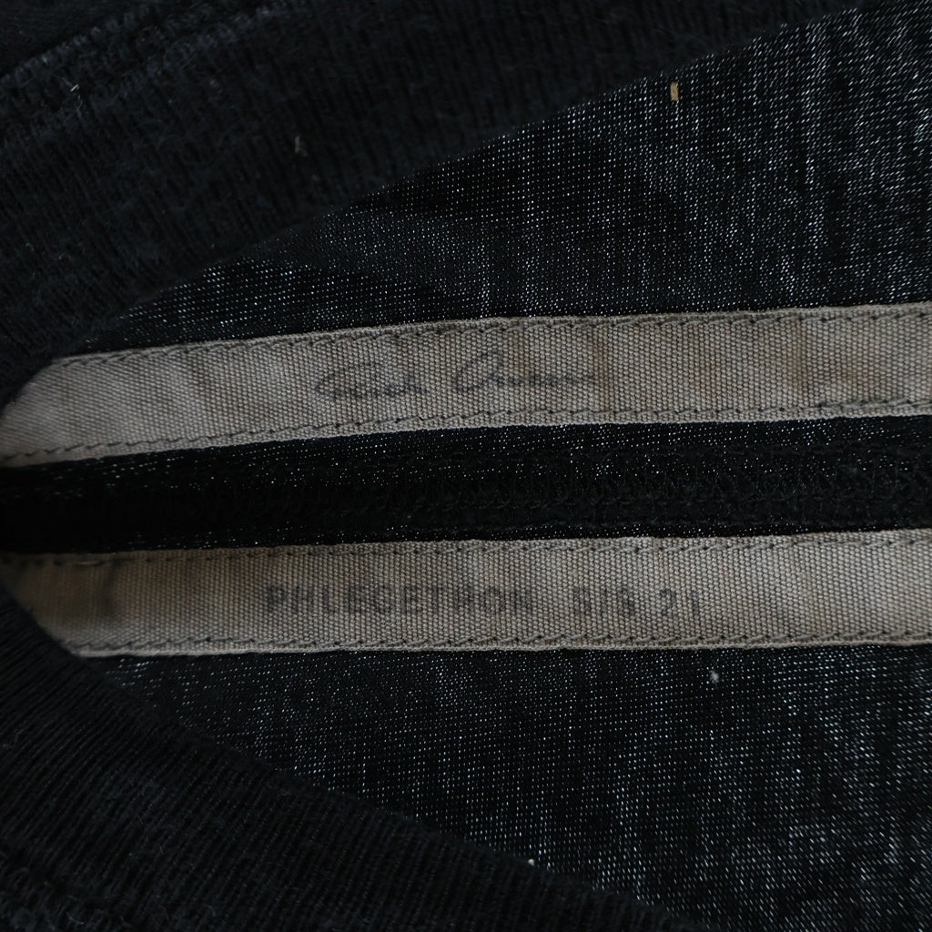 Rick Owens(リックオウエンス) Level クルーネック 半袖Tシャツ カットソー ブラック RU21S6265-JA