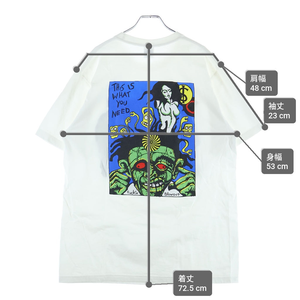 SUPREME(シュプリーム) 25AW Fuckin Blowout Tee ファッキンブロウアウト 両面プリント 半袖Tシャツ カットソー ホワイト