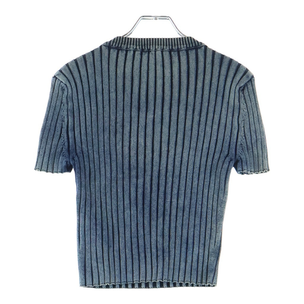 DIESEL(ディーゼル) 23SS M-ANAHEIM メタルロゴプレート ショート ニットセーター インディゴ A05767 レディース