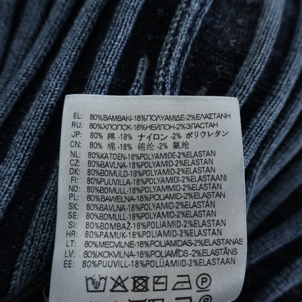 DIESEL(ディーゼル) 23SS M-ANAHEIM メタルロゴプレート ショート ニットセーター インディゴ A05767 レディース
