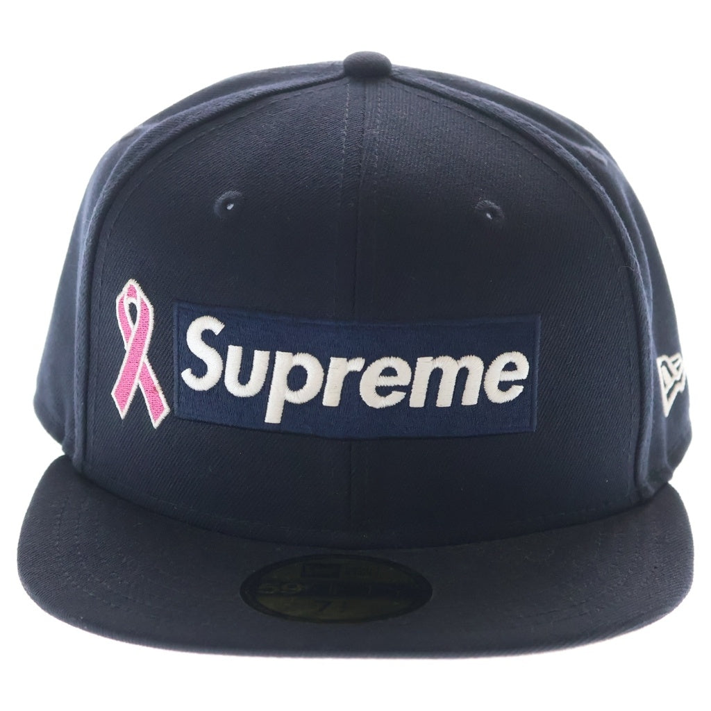 SUPREME(シュプリーム) 25AW ×New Era Breast Cancer Awareness Box Logo Cap ニューエラ ブレストキャンサーアウェアネス ボックス ロゴ ベースボールキャップ 帽子 ネイビー