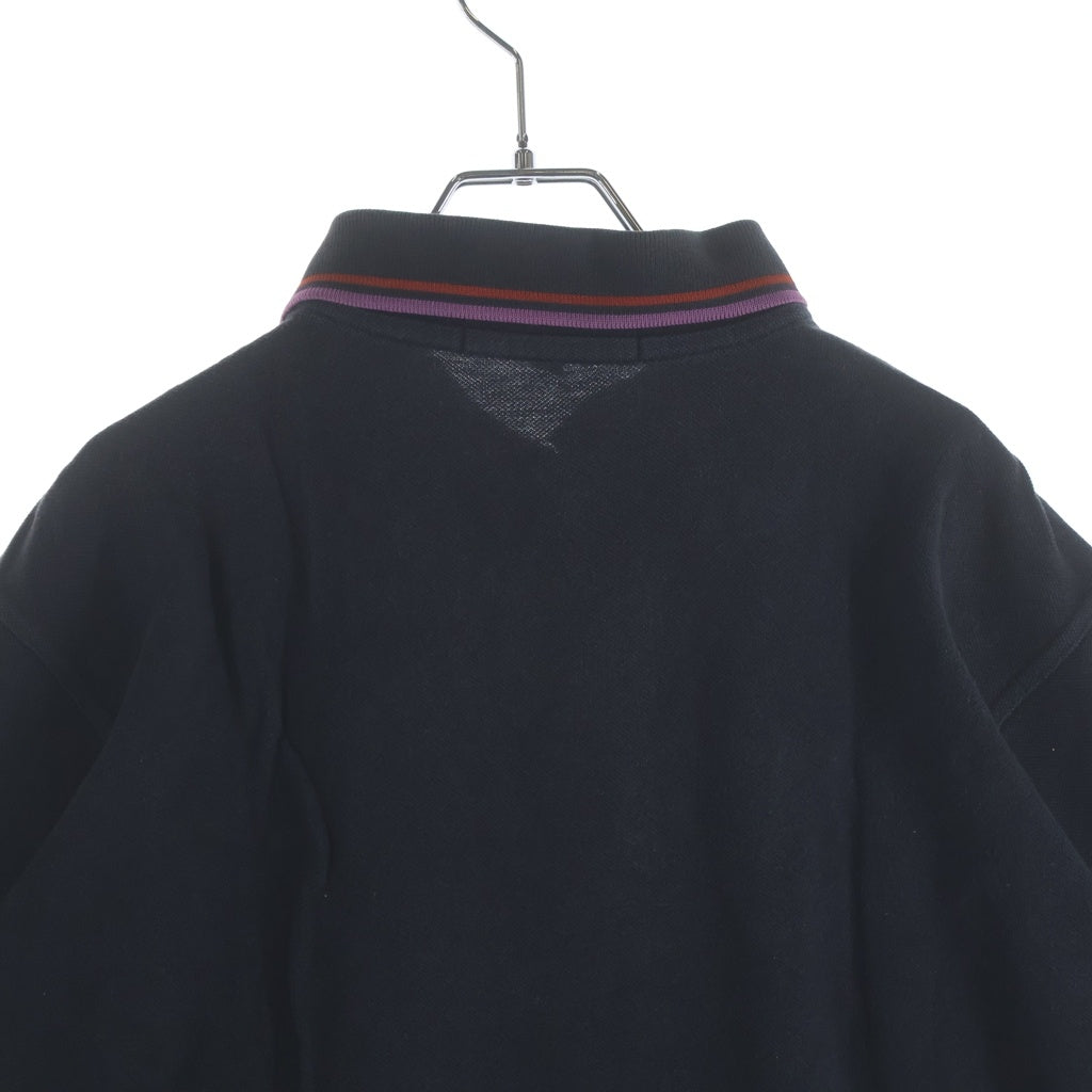 FRED PERRY(フレッドペリー) ×COMME des GARCONS コムデギャルソン CDGロゴ刺繍 半袖ポロシャツ ブラック W13313