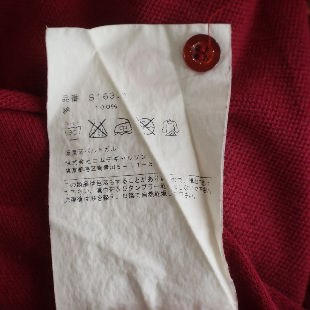 FRED PERRY(フレッドペリー) ×COMME des GARCONS コムデギャルソン CDGロゴ刺繍 半袖ポロシャツ レッド S16300