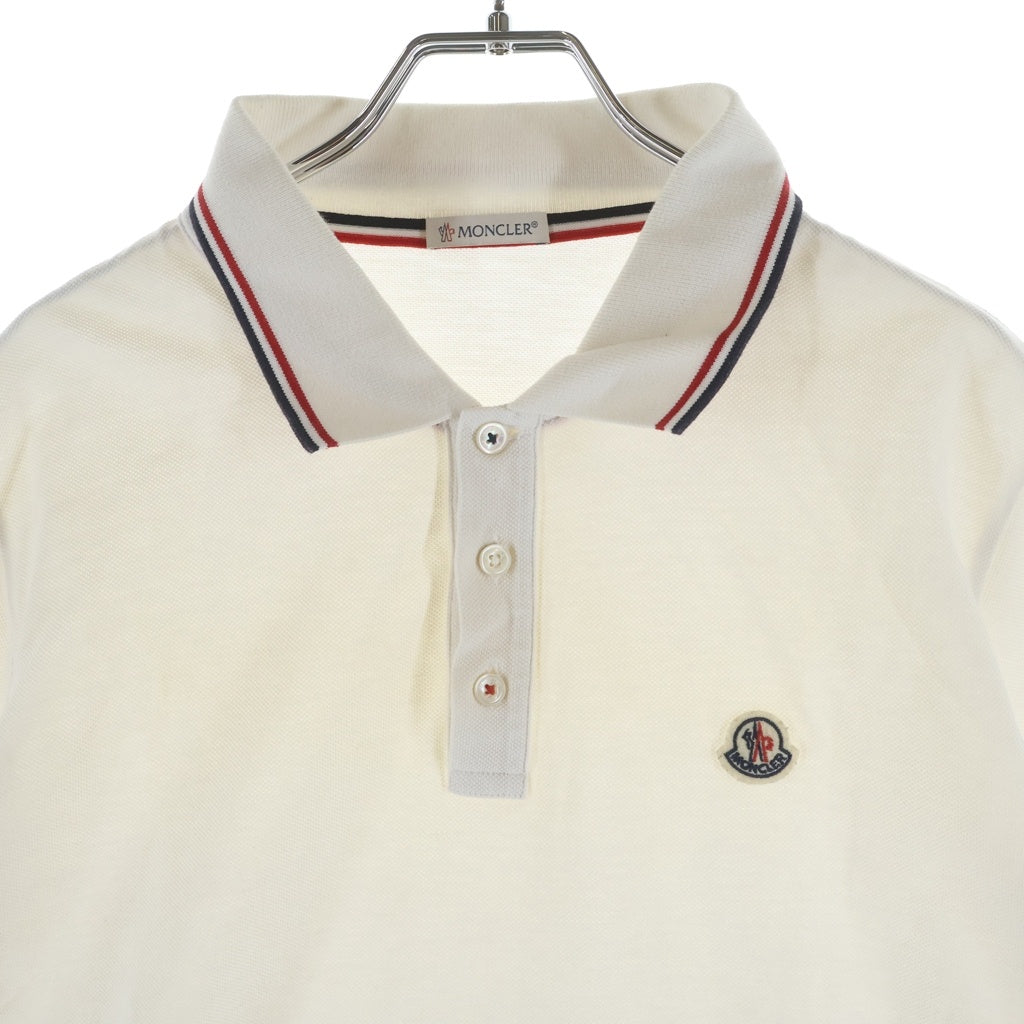 MONCLER(モンクレール) 17SS MAGLIA POLO MANICA ロゴパッチ コットン 半袖 ポロシャツ ホワイト C10918345600 84556