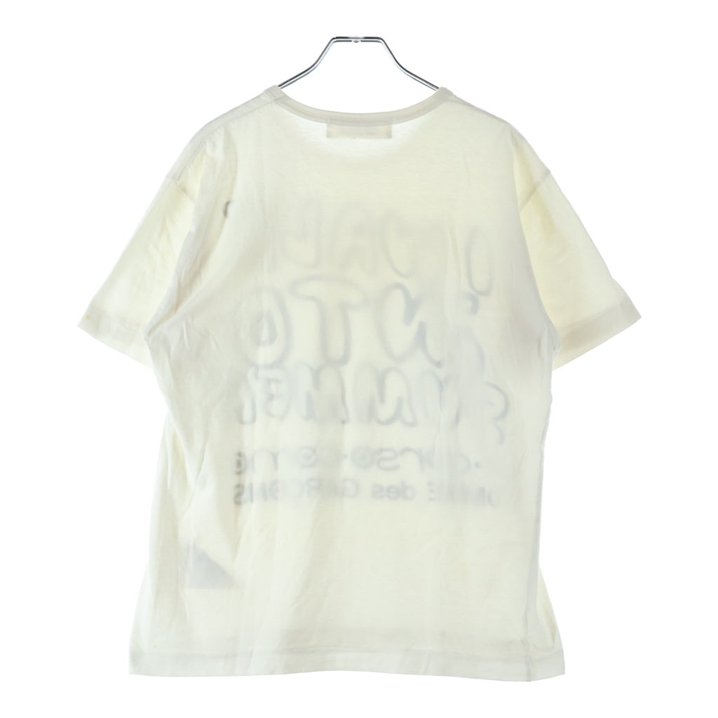 COMME des GARCONS(コムデギャルソン) I WALK INTO SUMMER フロントプリント 半袖Tシャツ カットソー ホワイト 5F-T08C