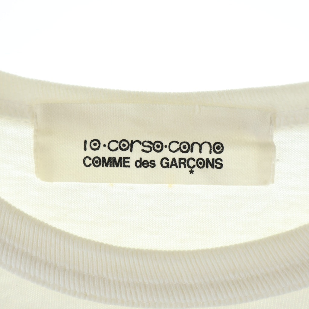 COMME des GARCONS(コムデギャルソン) I WALK INTO SUMMER フロントプリント 半袖Tシャツ カットソー ホワイト 5F-T08C